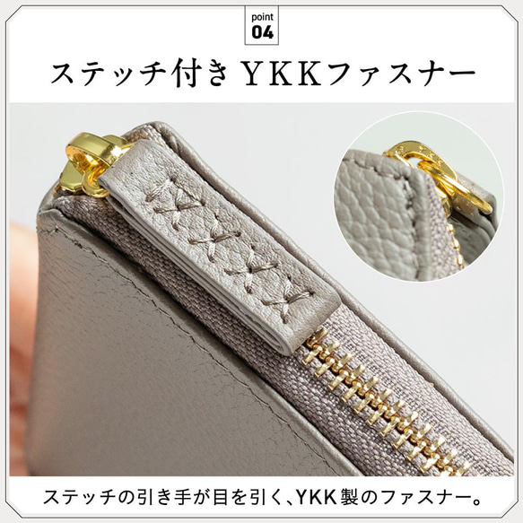 牛革 シュリンクレザー YKKラウンドファスナー ボックス型小銭入れ 二つ折り財布 【送料無料】（cs-20） 15枚目の画像