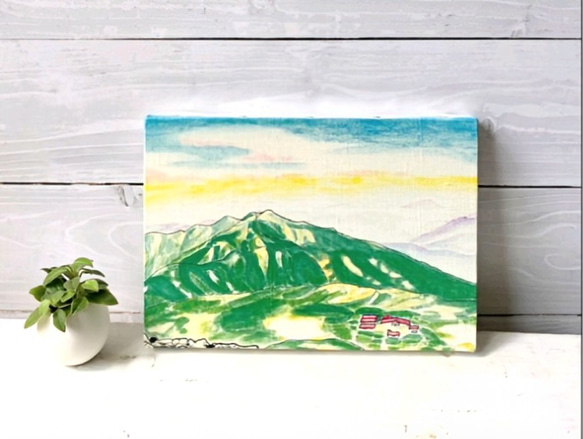 山の絵『白山からの朝』キャンバス プリント 山 登山 朝日 絵 絵画