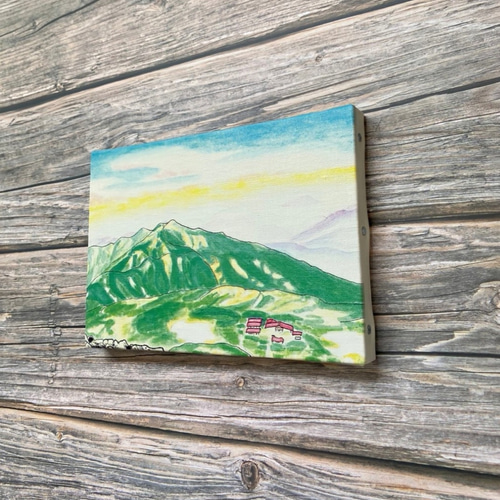 山の絵『白山からの朝』キャンバス プリント 山 登山 朝日 絵 絵画