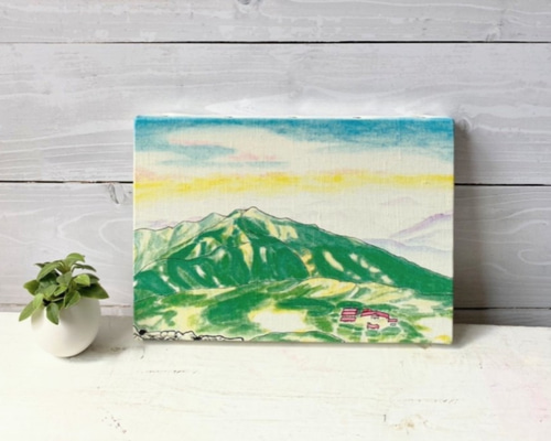 #油絵　#風景画　#山　一点もの　キャンバス　#ロッキー山脈 ロッキー山脈、ランダーズ・ピーク - アルバート・ビアスタット