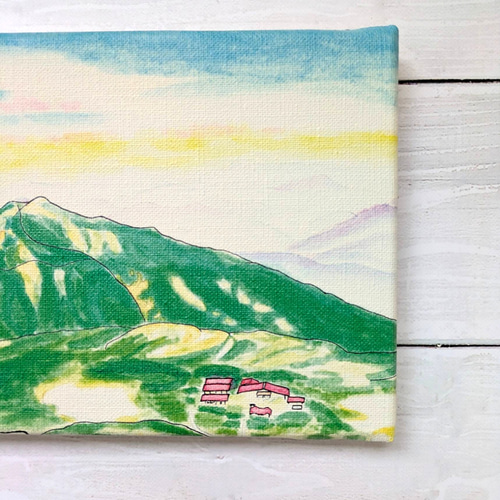 山の絵『白山からの朝』キャンバス プリント 山 登山 朝日 絵 絵画