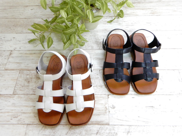 在庫限り終了セール！１０００円OFF!!　足が喜ぶ♪♪•ナチュラル・グルカサンダル　№1542 1枚目の画像