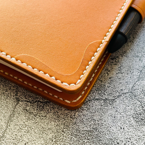 手縫】高橋手帳A5No.963用キャメル色着せ替え本革カバー（バタフライ