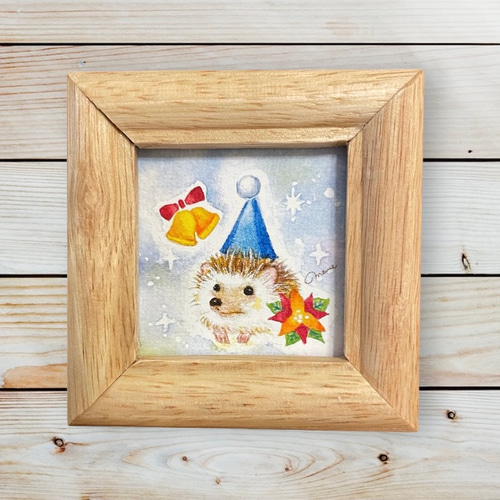リス ハリネズミ 小鳥 水彩画 イラスト アート 3枚 動物