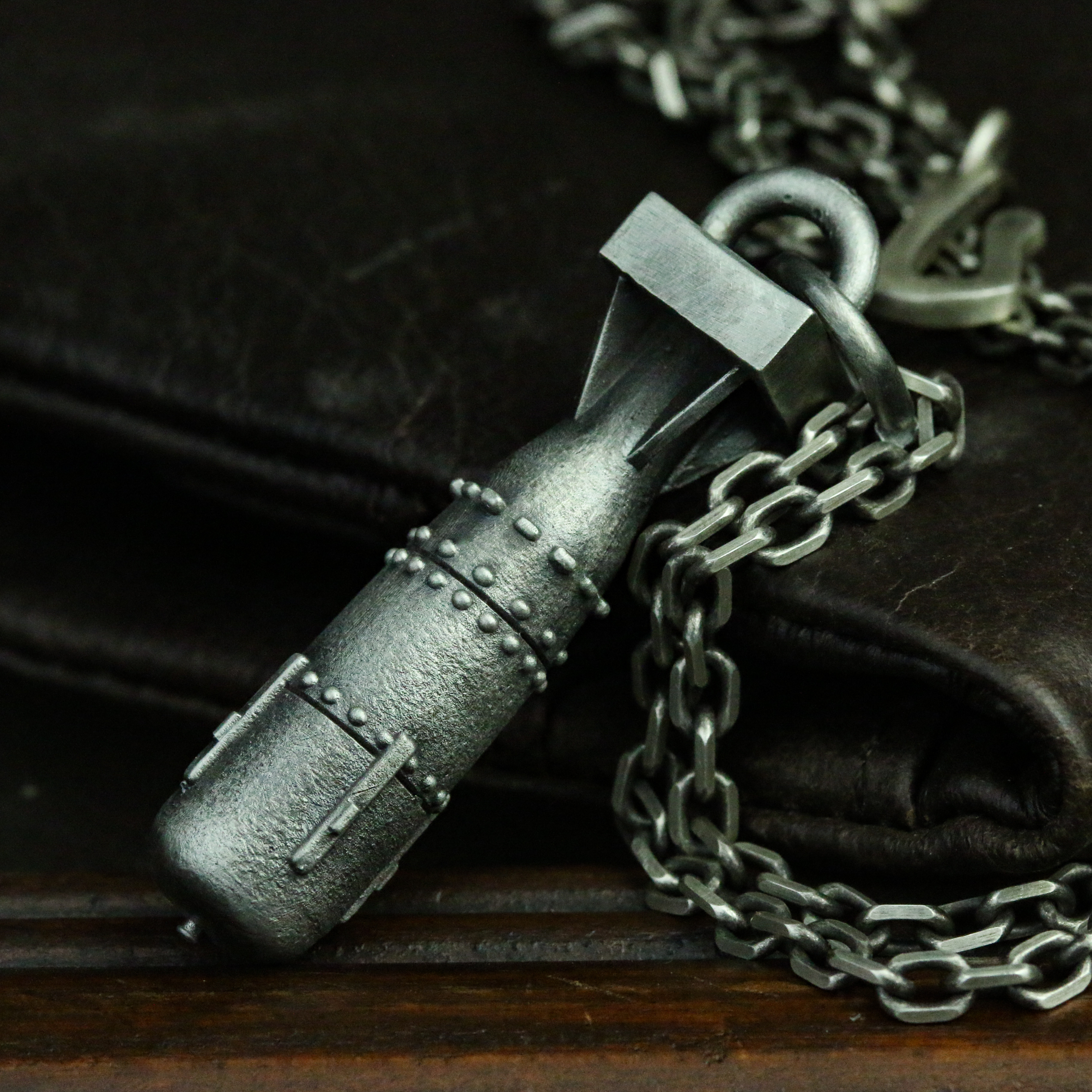 アメリカンミサイルボーイ925シルバーペンダント、ナガサキミサイルアメリカ、ペンダントウォーネックレス、シルバーペンダン