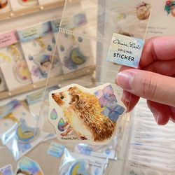 再販売開始！ はりねずみ雑貨 ミニタオル［ミモザとハリネズミ］水彩