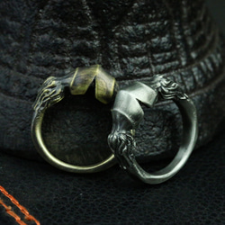 ドラゴンヘッド 925シルバーリング – 伝説の龍モチーフ メンズ