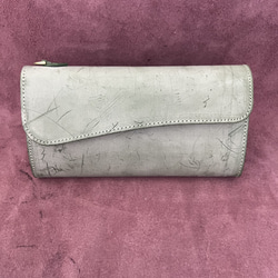 グリーン 緑系 長財布 本革 ブライドルレザー メンズ ヌメ革 ロング