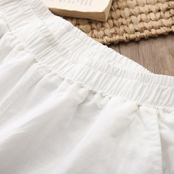 亞麻7分丈ロングパンツ コットン製テーパードパンツ #K-9 11枚目の画像