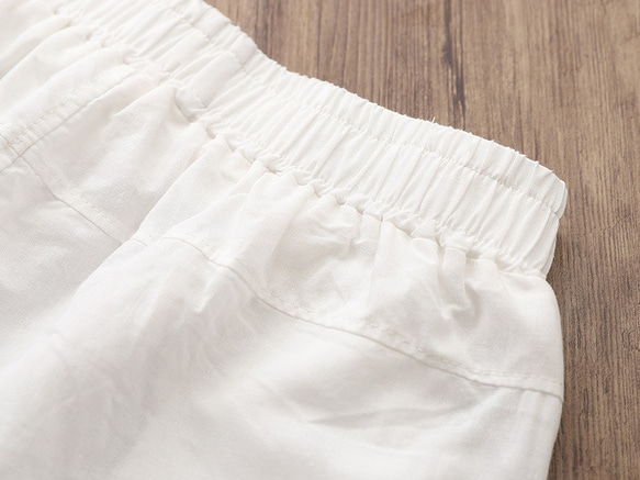 亞麻7分丈ロングパンツ コットン製テーパードパンツ #K-9 15枚目の画像