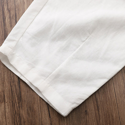 亞麻7分丈ロングパンツ コットン製テーパードパンツ #K-9 13枚目の画像