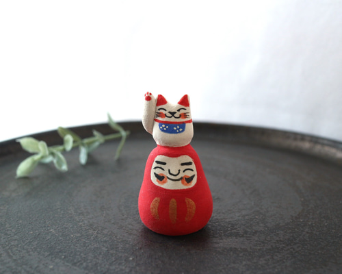 招き猫 on だるま その他置物 福雪工房 通販 17792517｜Creema