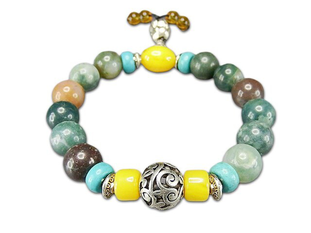 緑瑪瑙 数珠ブレスレット 般若心経彫刻 般若心経彫 1玉彫 緑瑪瑙 数珠 ブレスレット ｜和ごころ念珠堂