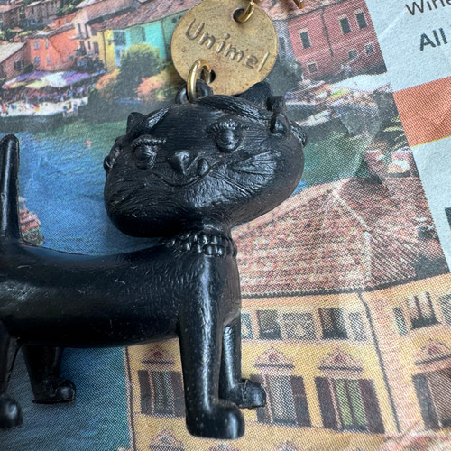 フランス 1960年頃 Unimel ネコのフレンチキーホルダー ヴィンテージ