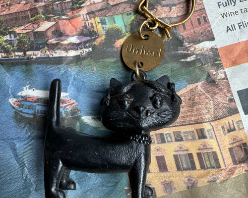 フレンチキーホルダー「Unimel ユニメル」猫 \"5個セット!!\" Unimel ユニメル 猫 フレンチキーホルダー/ブラック | corne/コルネ