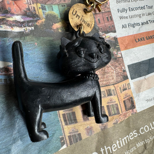 フランス 1960年頃 Unimel ネコのフレンチキーホルダー ヴィンテージ