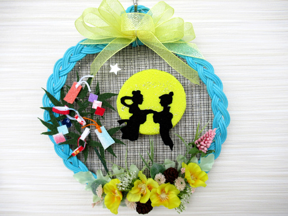 七夕リース　ハンドメイド 折り紙 7月七夕リース【ハンドメイド】 - メルカリ