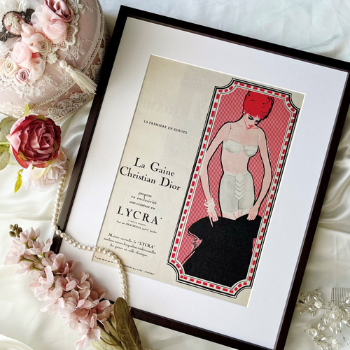 1964 広告> Christian Dior Rene Gruau ヴィンテージ アート 1964 広告> Christian Dior Rene Gruau ヴィンテージ アート