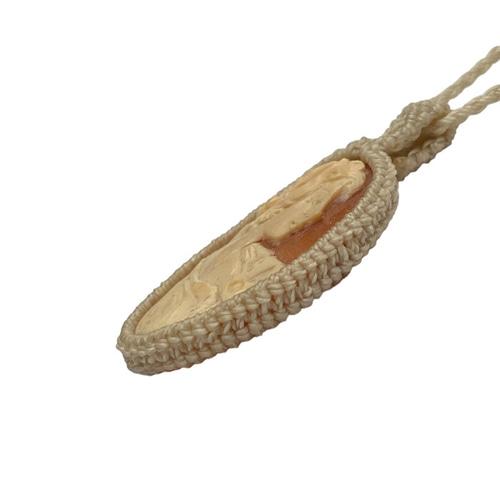 カメオ マクラメ編み 紐編み ネックレス（2444） ネックレス