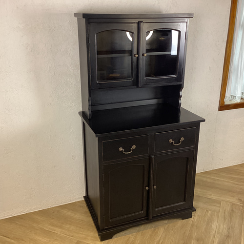 訳あり品】アンティーク調 食器棚 カップボード オープン棚 収納棚