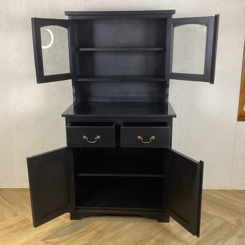 訳あり品】アンティーク調 食器棚 カップボード オープン棚 収納棚