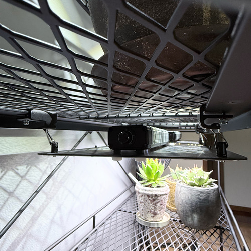 水受けトレーが付く植物棚 扉&格子タイプ 植物育成 棚・シェルフ