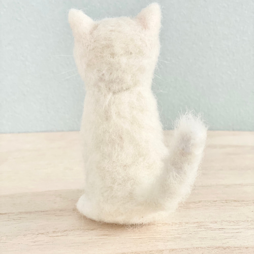 限定☆モヘアのお洒落な白猫ちゃん♡お花摘みおめかしスタイル