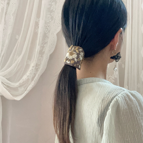 販売終了】緩まない最強ヘアゴム！！インド刺繍リボン ヘアゴム