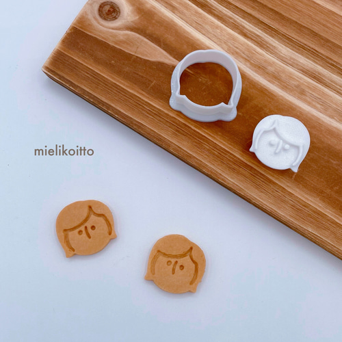 ママさん--小さな顔シリーズ--【クッキー型・スタンプ型セット