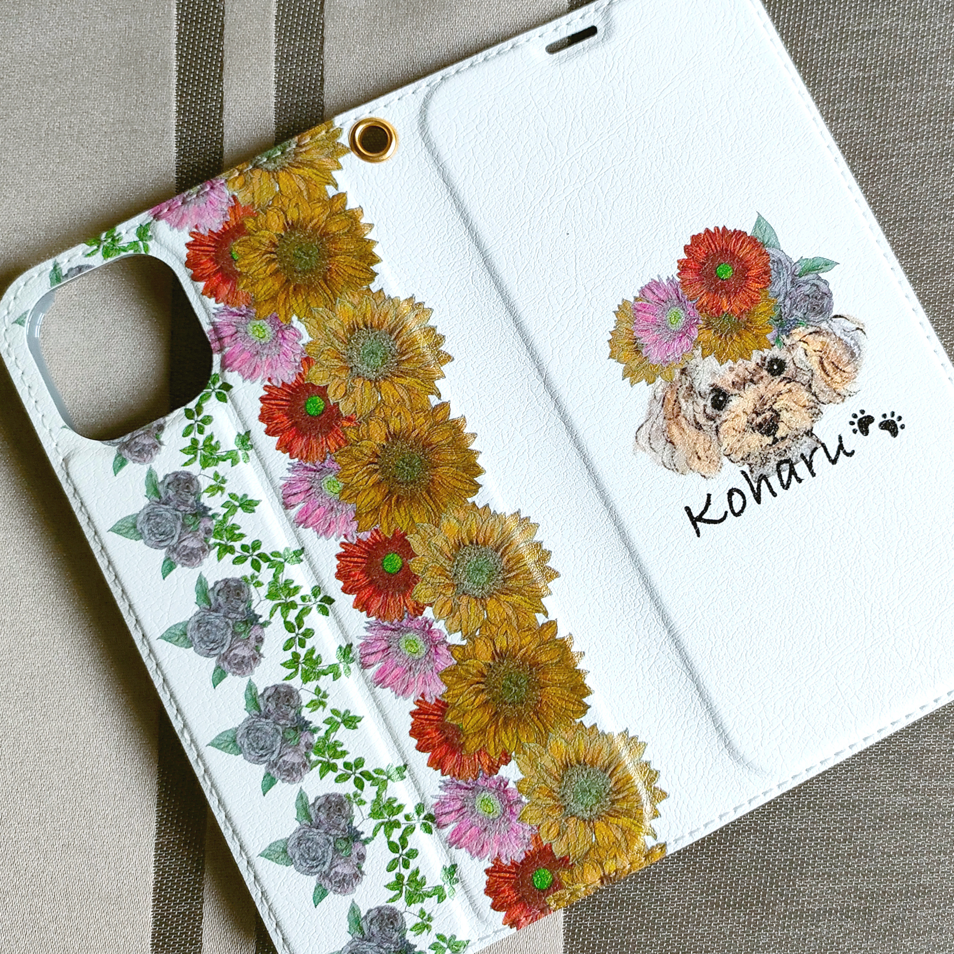 うちの子似顔絵手帳型スマホケース（iPhone専用）