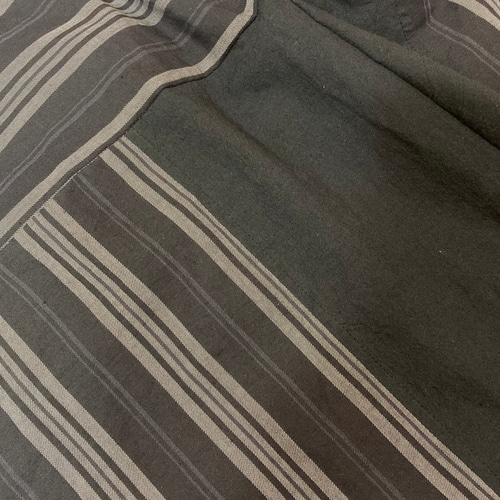 受注作品＊播州織ブラックストライプのサルエルパンツby花織［Y2441