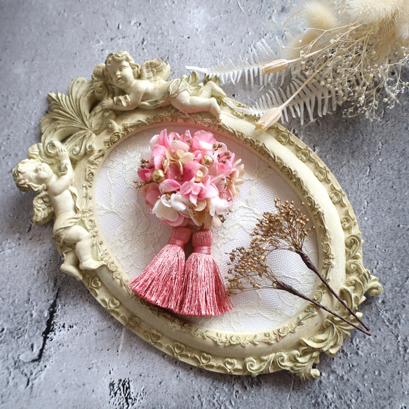 petitな髪飾り＆ヘアピンセット❁ローズピンク❁ ヘアクリップ 髪飾り  