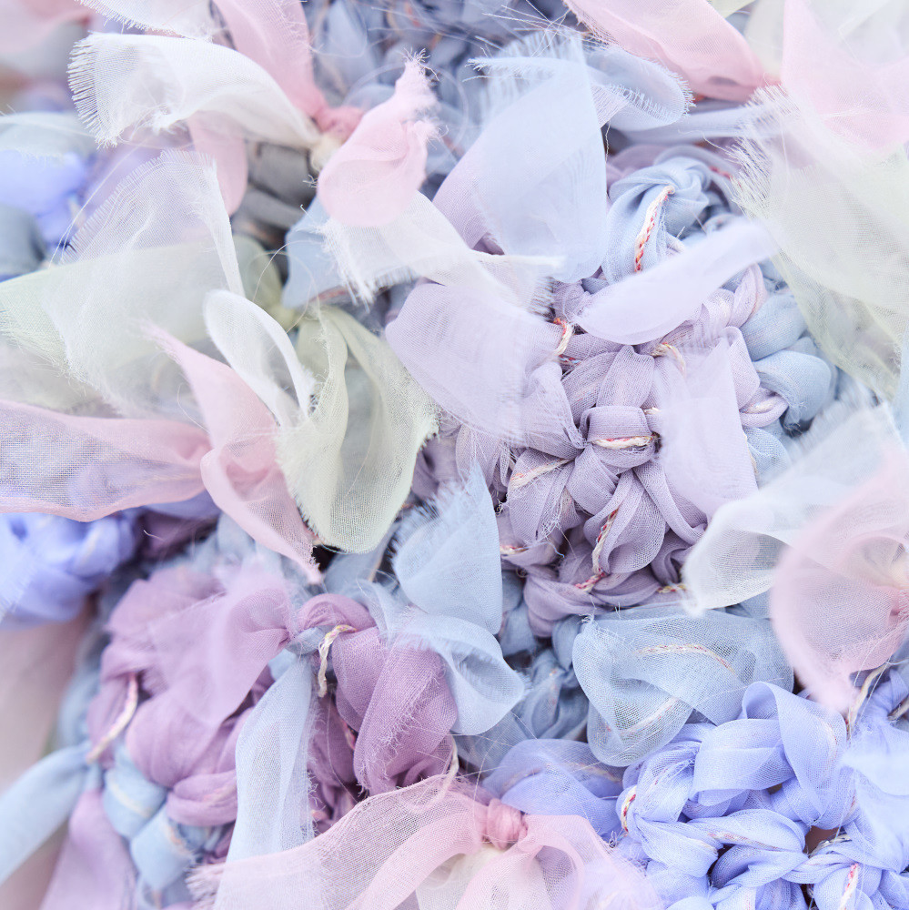 咲き編みアジサイバスケット