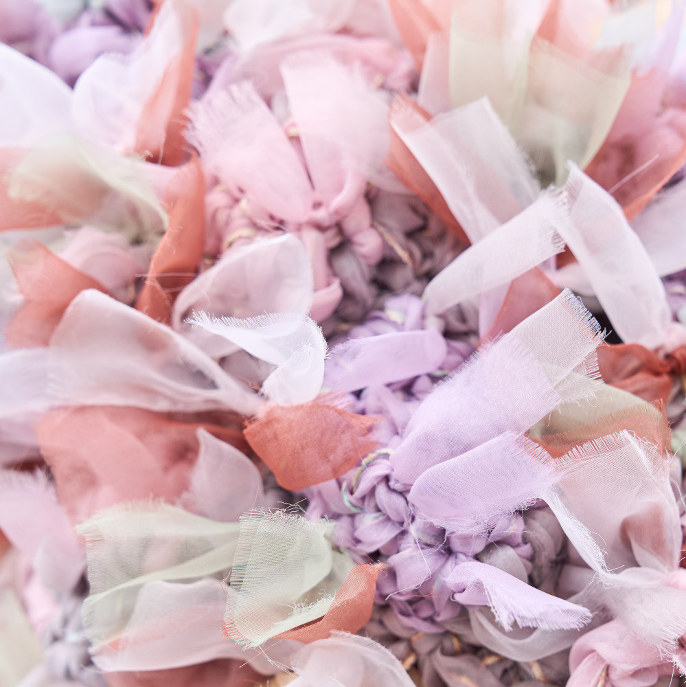 咲き編みアジサイバスケット