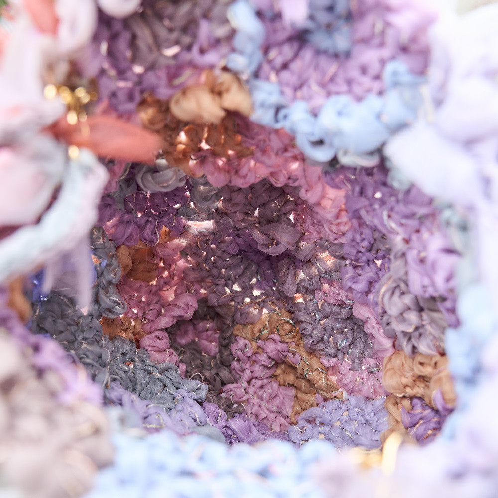 咲き編みアジサイバスケット