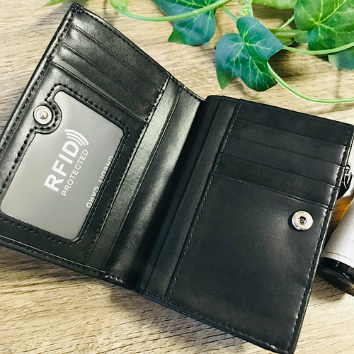 二つ折り財布 本革 メンズ レザー コンパクト カードケース 大容量