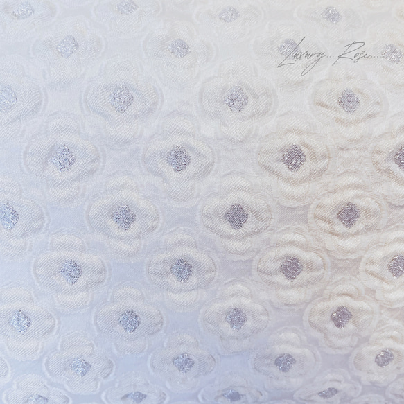 朝露の輝き白紫陽花のイタリア製高級ジャガード上品な気品漂うパーティーバッグフォーマルバッグ♡ジュンブライダル 11枚目の画像