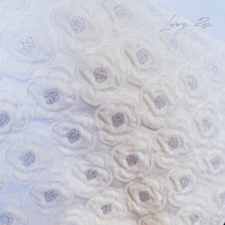 朝露の輝き白紫陽花のイタリア製高級ジャガード上品な気品漂うパーティーバッグフォーマルバッグ♡ジュンブライダル 10枚目の画像