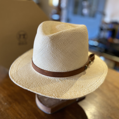 木型で作った中折れパナマハット ハット 関口善大靴工房 通販 17793892