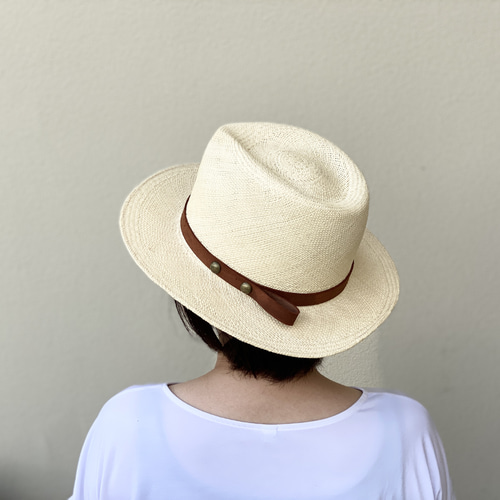 木型で作った中折れパナマハット ハット 関口善大靴工房 通販 17793892