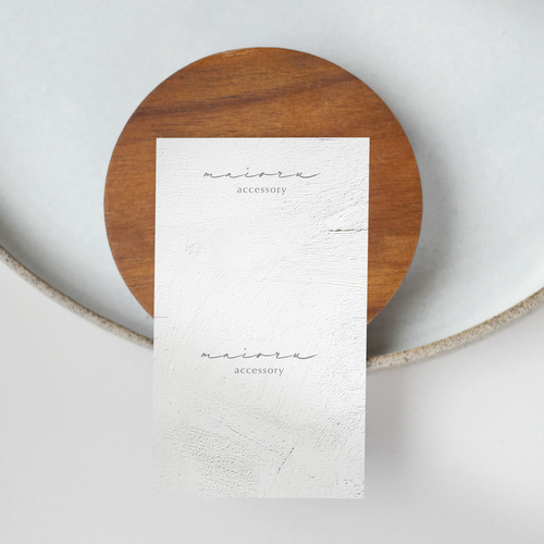 名刺半分＃46／アクセサリー台紙／ピアス台紙／ショップカード名入れ