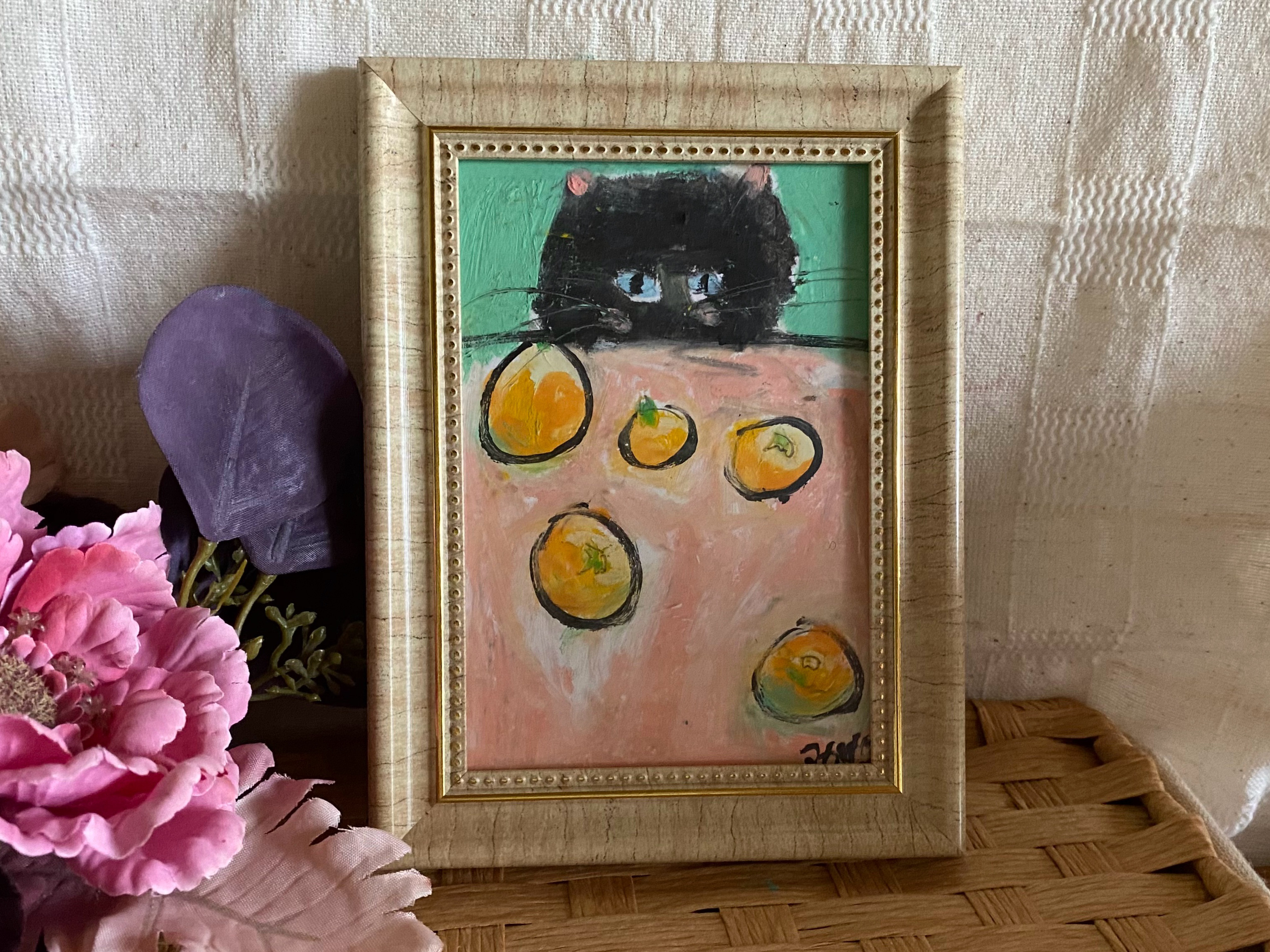 油彩画 「 お花畑でかくれんぼ 」 原画 F10号 【公式通販】