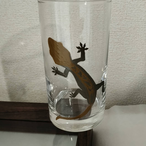 【クレステッドゲッコー】自作　額縁入り　B5 クレステッドゲッコー】自作 額縁入り B5