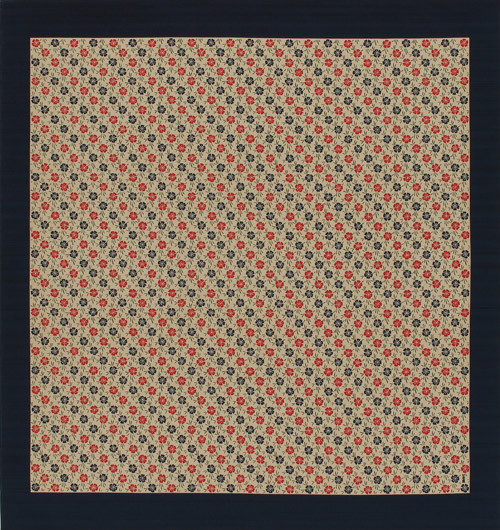 大判風呂敷　ふろしき  いせ辰　なでしこ　金茶　綿100％  198cmx198cm 【送料無料】