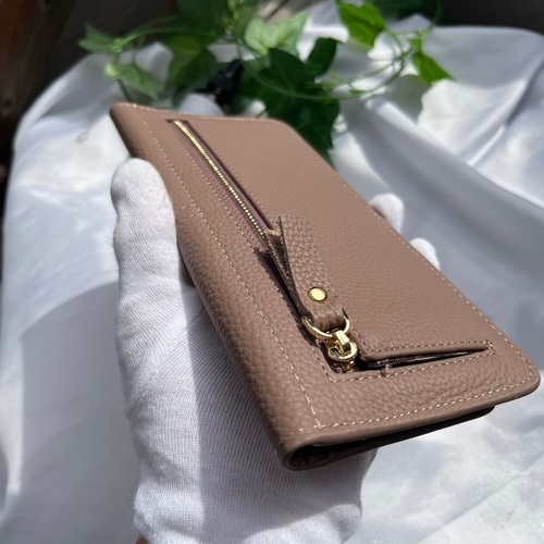 美品✨万双　マンソウ　長財布　札入れ　本革　レザー　カードケース 薄型 長財布 本革 革 スキミング防止 カードケース スリム 薄い