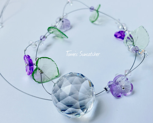 数量限定】朝顔のサンキャッチャー 紫色 《ミディアム》527