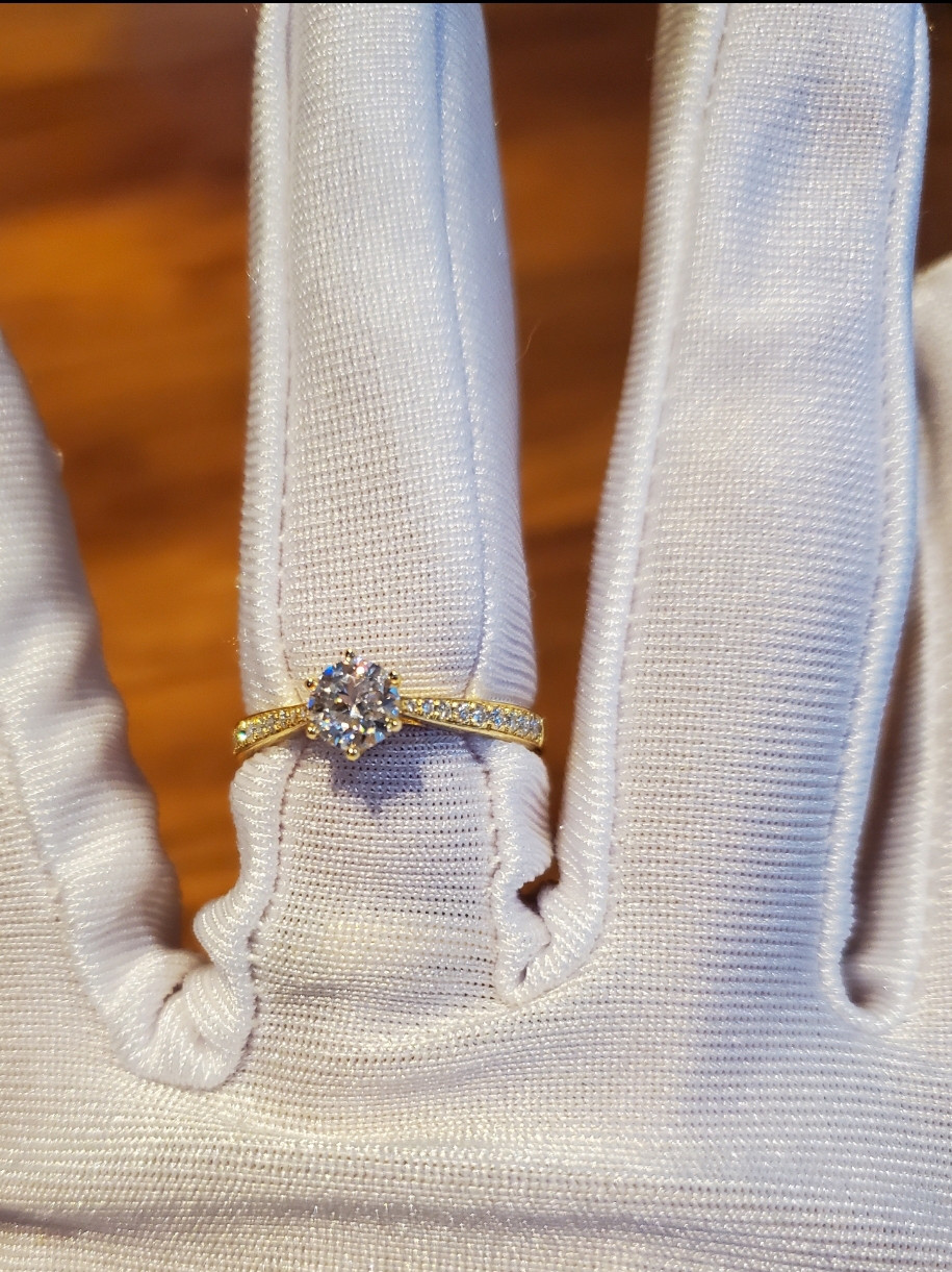 期間限定価格　モアッサナイト　1ct　ディティールリング　A08tt7a