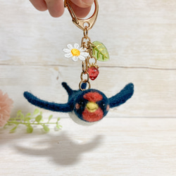 ♡空飛ぶツバメさん♡日本の野鳥 羊毛フェルト オリジナルマスコット