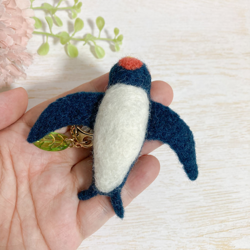 ♡空飛ぶツバメさん♡日本の野鳥 羊毛フェルト オリジナル