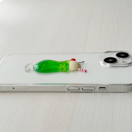 全機種対応】クリームソーダ iPhoneケース Android対応 クリア